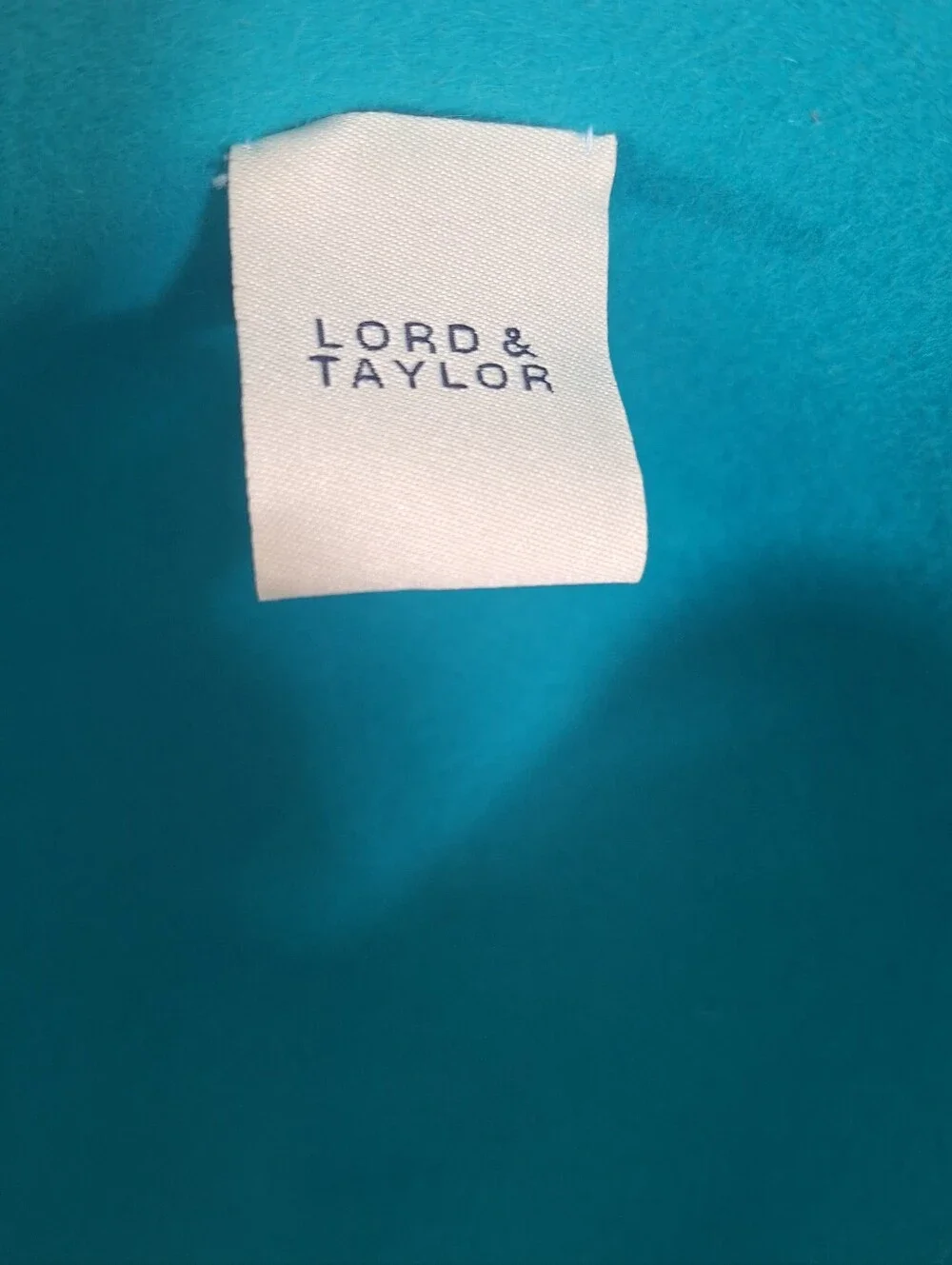 Lord & Taylor Teal Felt Cloche Hat with 3-D Floral Detail